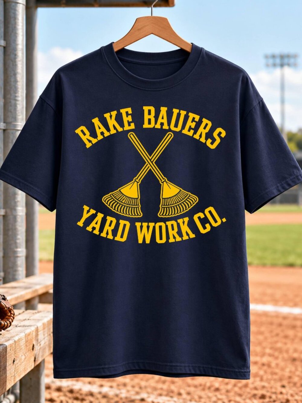 Jake Yard Work Co Shirt, Bauers Baseball Player Tee